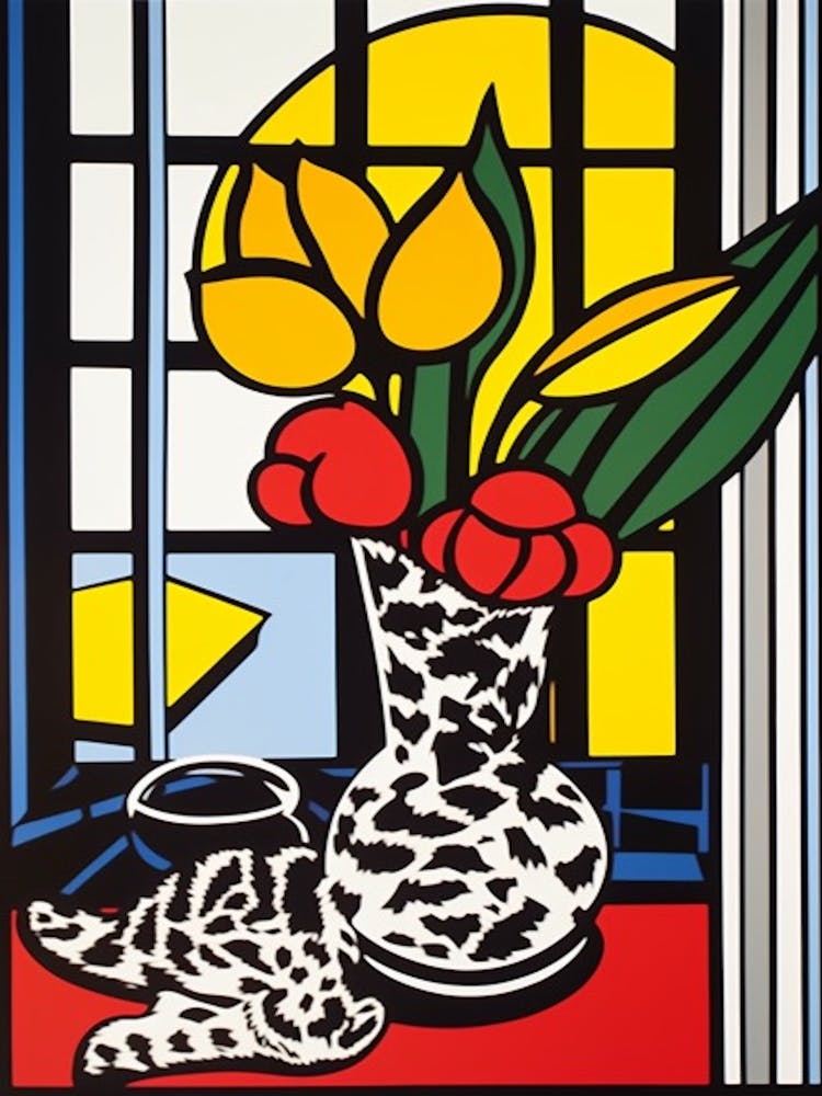 Magonila Flower Still Life  1 Pop Art Style