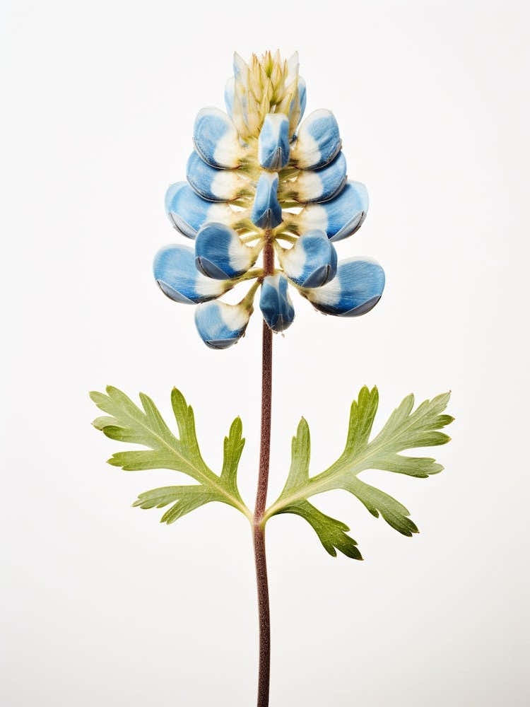 Pressed Wildflower Botanical Art Bluebonnet