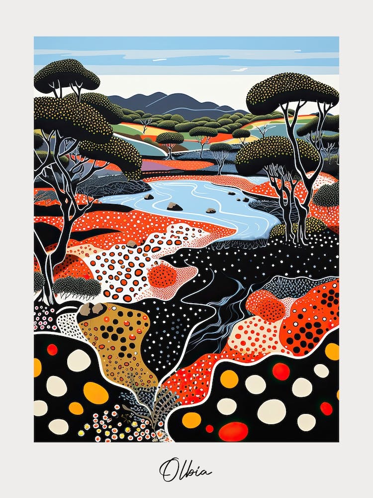 Poster Of Olbia, Italy, Illustration In The Style Of Pop Art 4