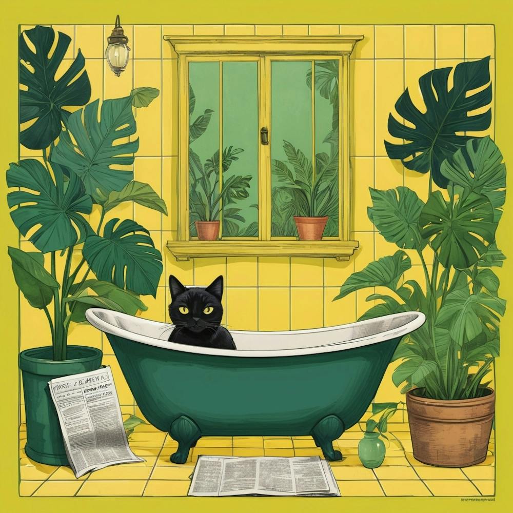 Cat In The Bath 4
