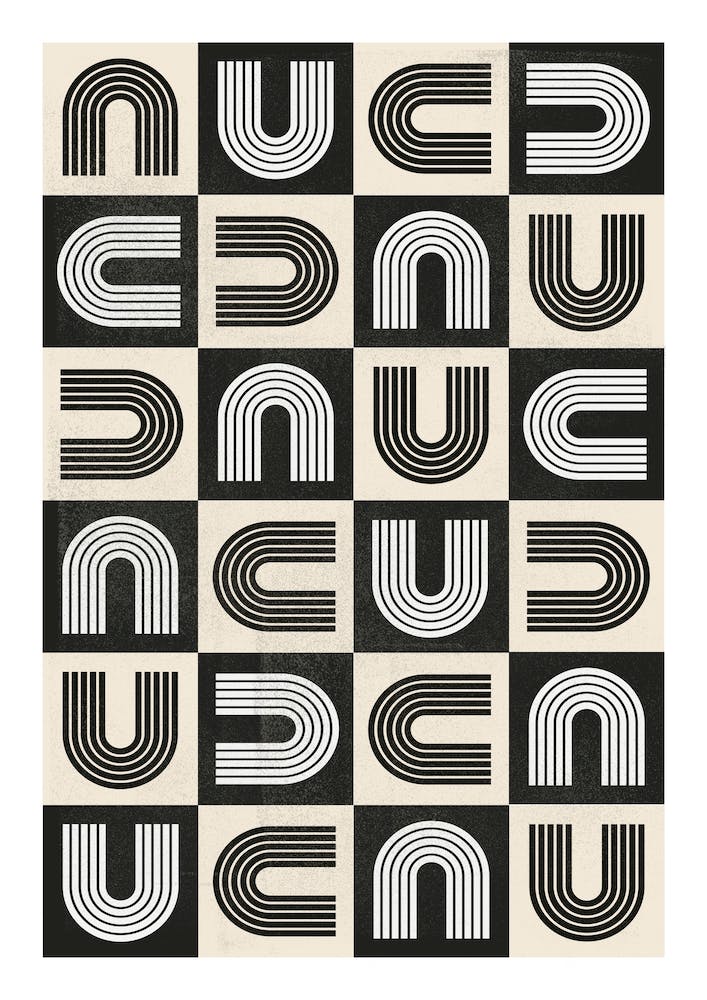 Abstract Mid Century Rainbows