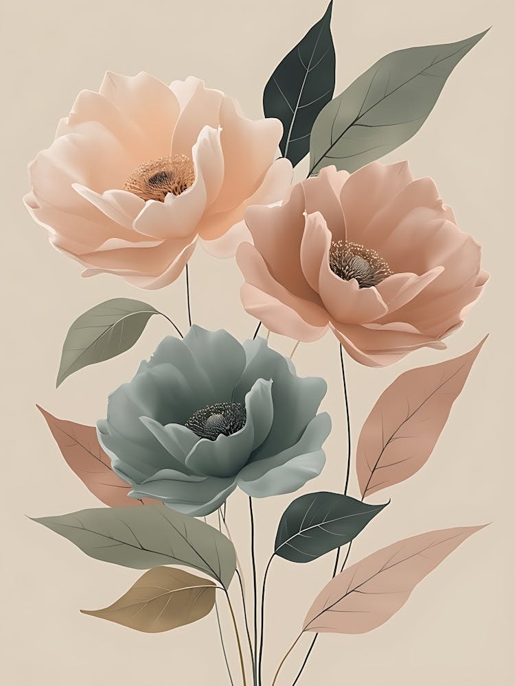 Soft Pastel Floral Wall Decor