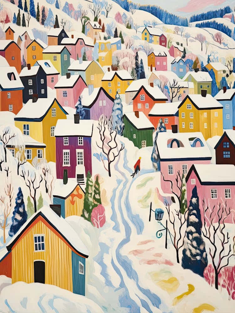 Winter Snow Lillehammer   Norway Snow Illustration 2