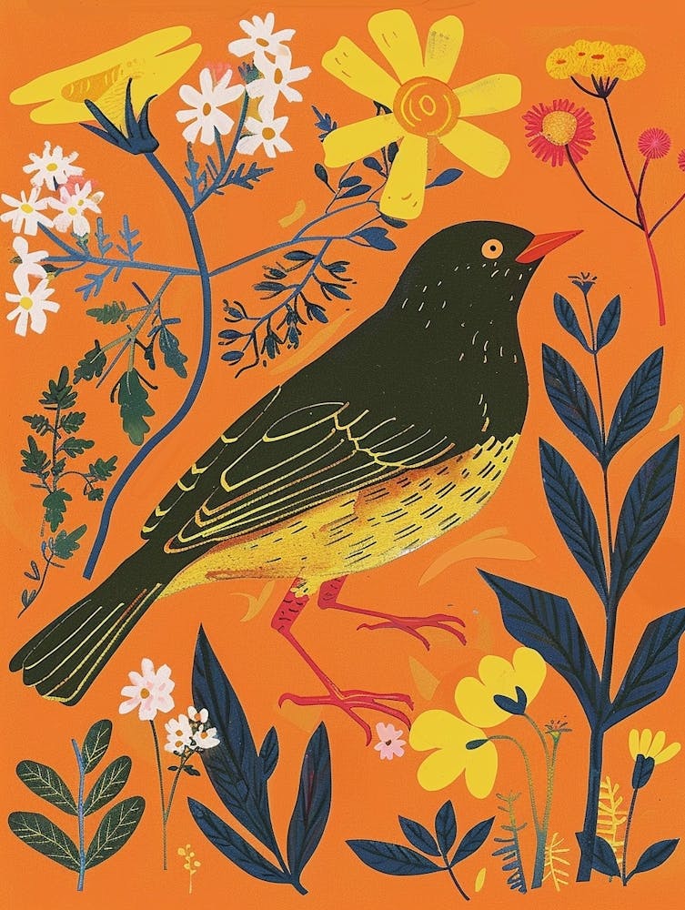 Spring Birds Blackbird 3