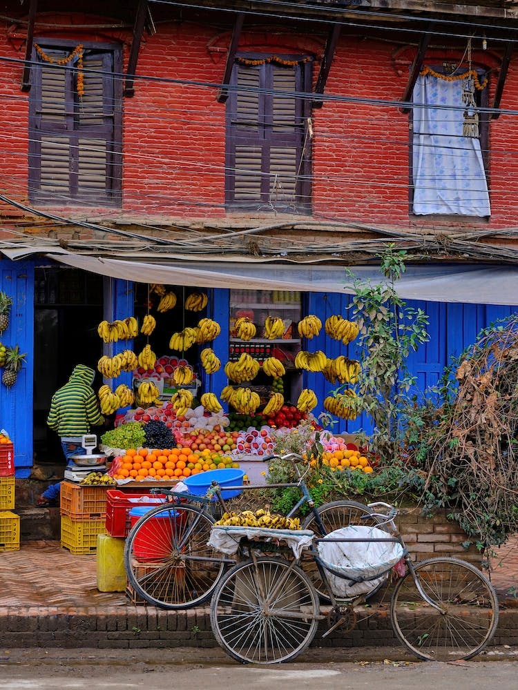 Farben auf der Straße von Kathmandu