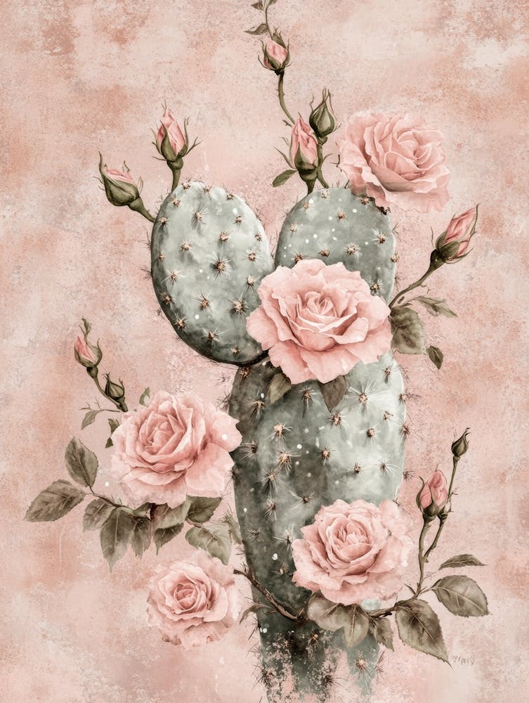Roses And Cactus