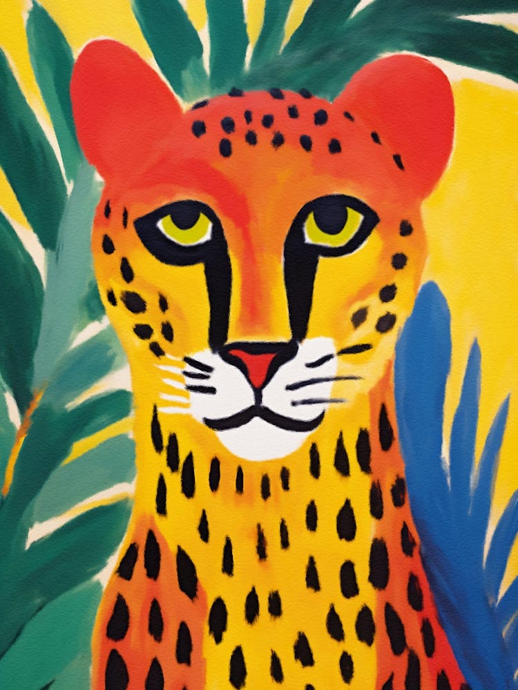 Cheetah Watercolor Painting