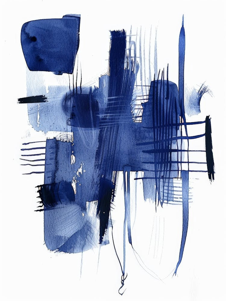 Abstract Blue Painting 25