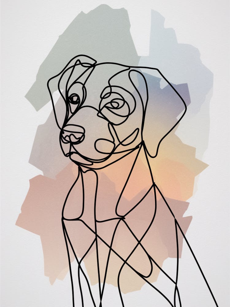 Abstract Dog Portrait
