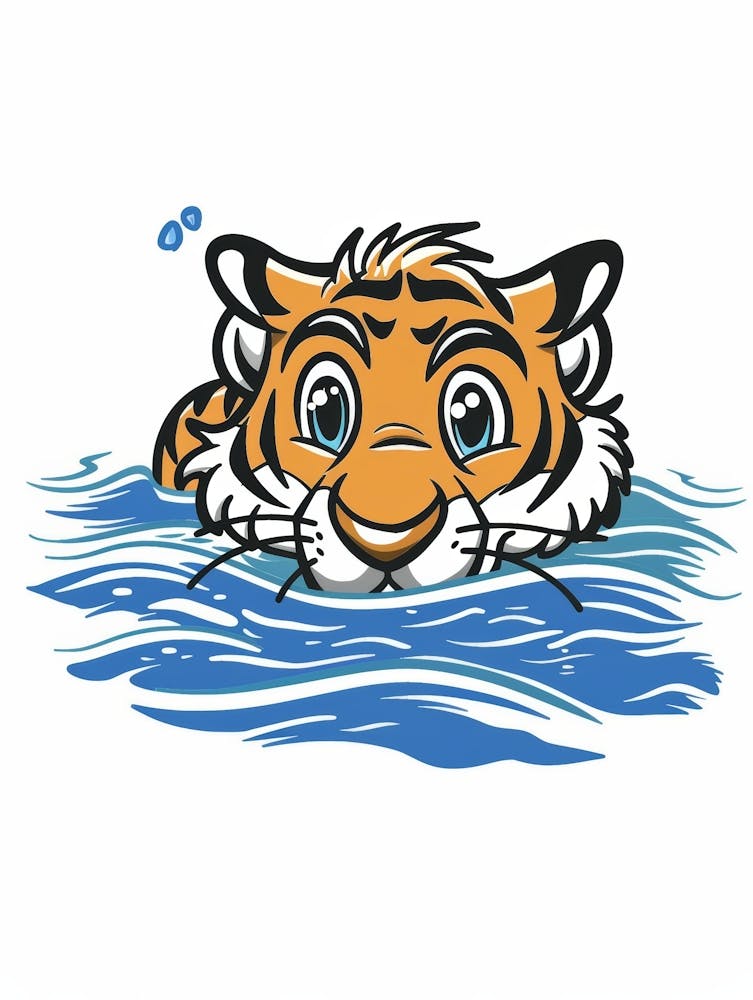 Tiger Swimming