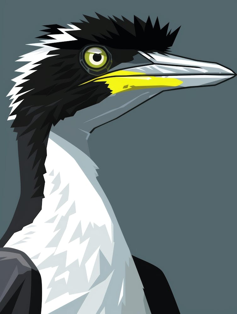 Schwarz-Weiß Kormoran