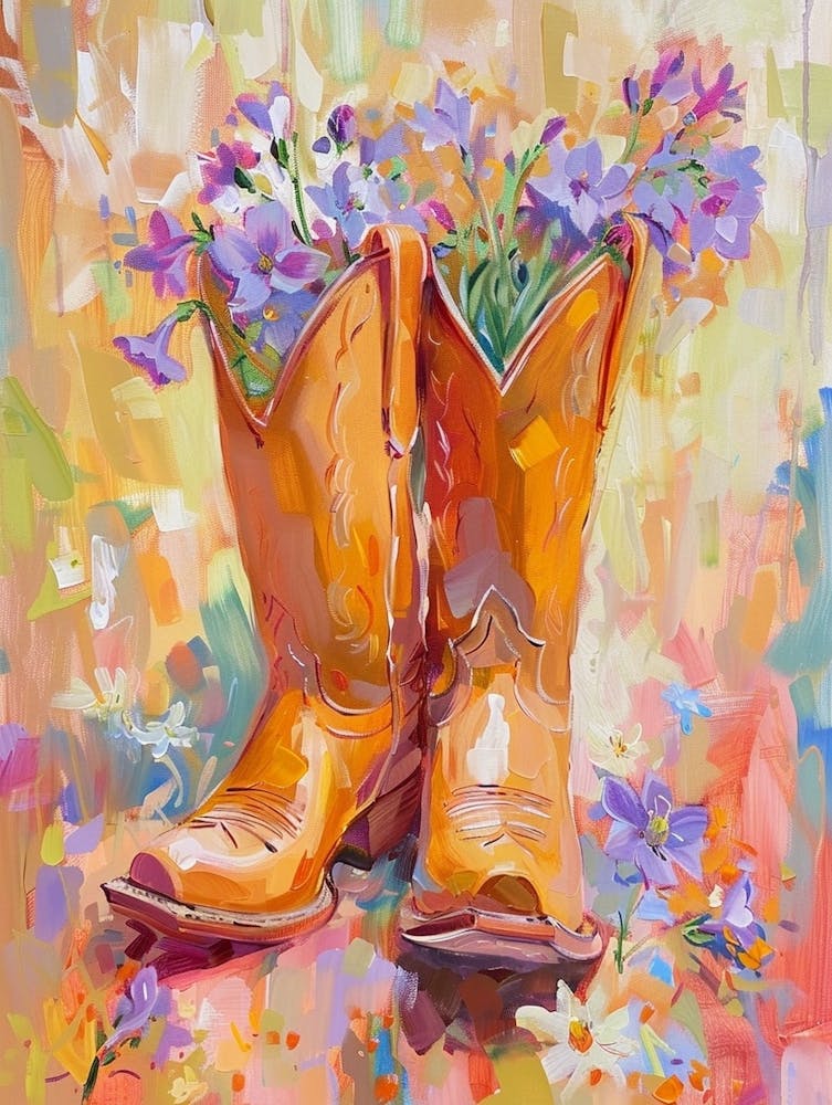 Cowboy Boots And Wildflowers Columbine 3