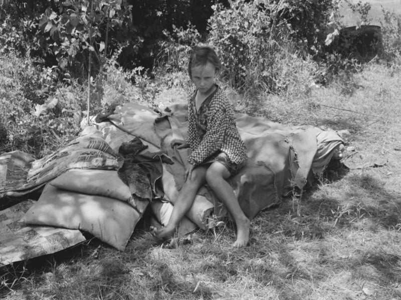 Child Of Agricultural Day Laborers Camped Near Spiro, Oklahoma