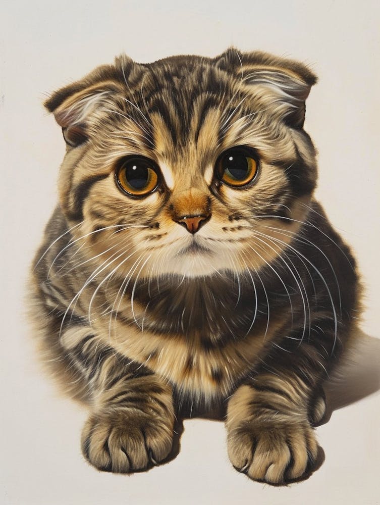 Scottish Fold Katze Gemälde 1