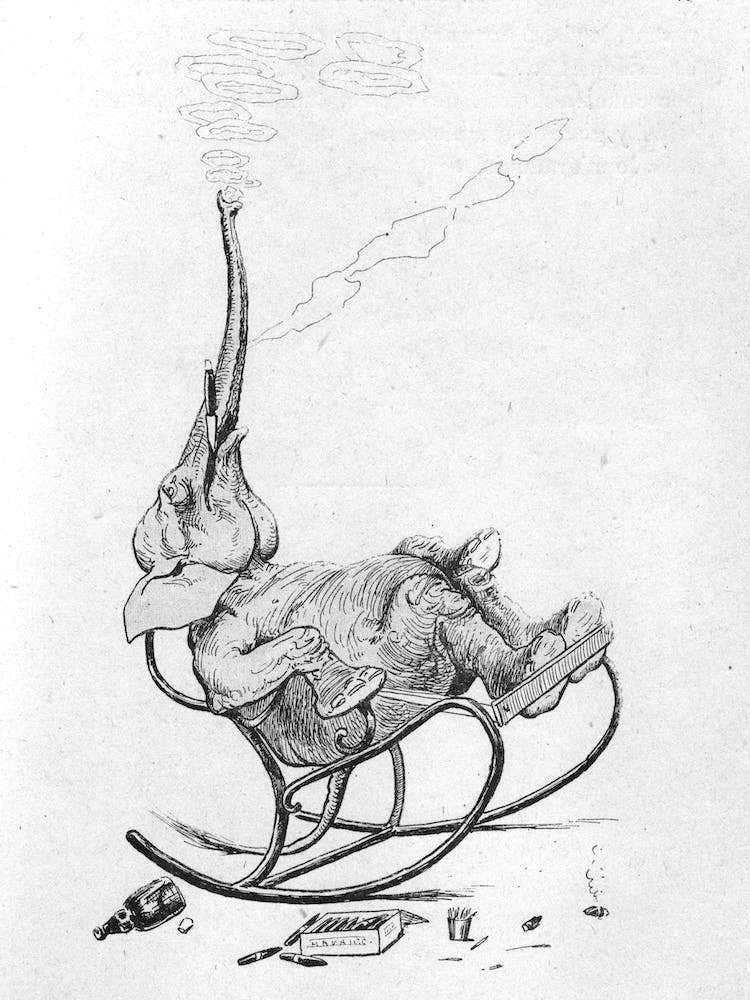 Elephant On Rocking Chair, Auguste Vimar