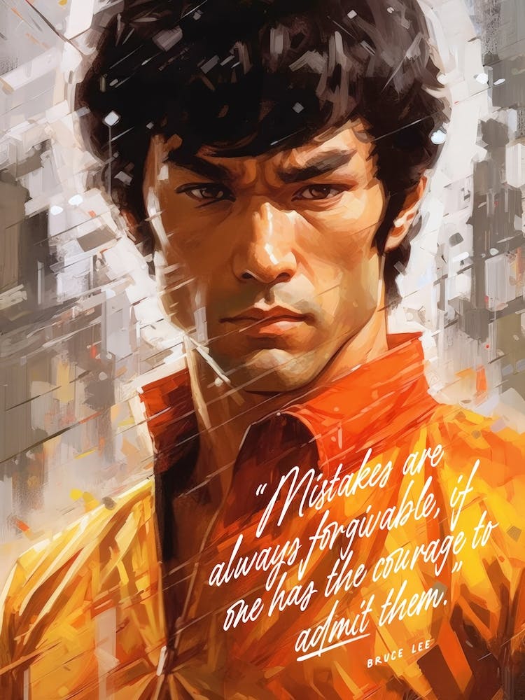 Bruce Lee Art Quote