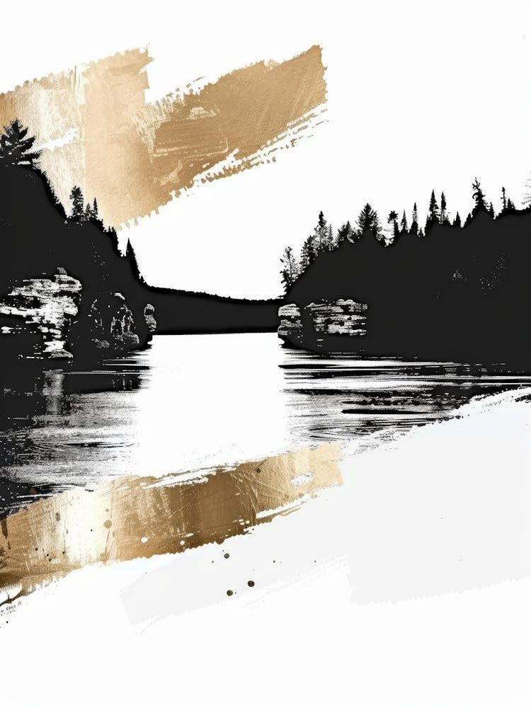 Gold And Black Canvas Print 70