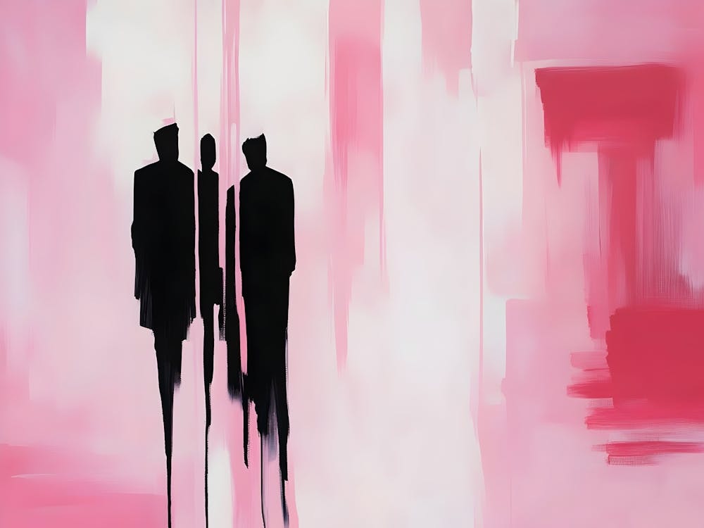 Three Men In Pink