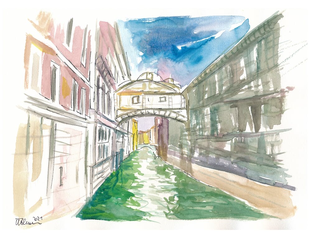 The Bridge Of Sighs In Venice