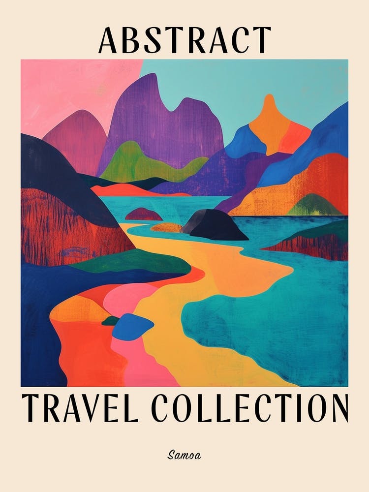 Abstract Travel Collection Poster Samoa 1