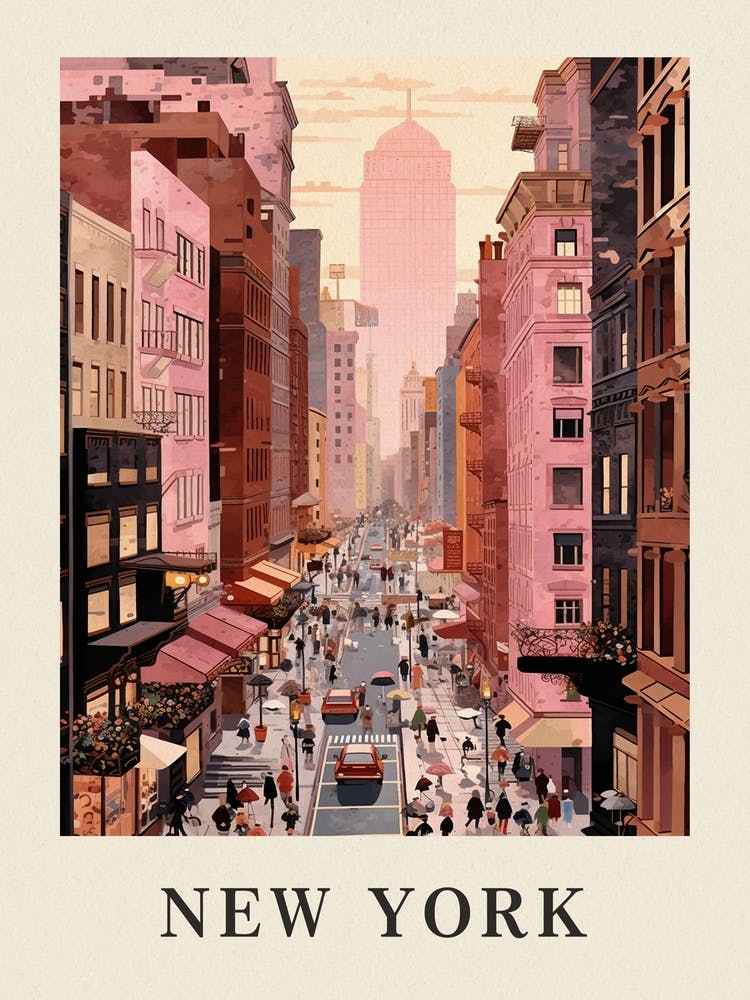 Vintage-Reiseplakat New York