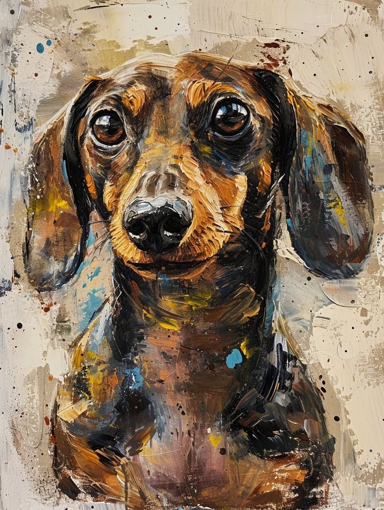 Dachshund Acrylic Painting 8