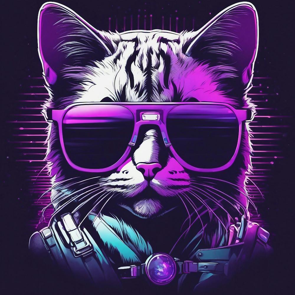 Cool Cat In Sunglasses Digital Art