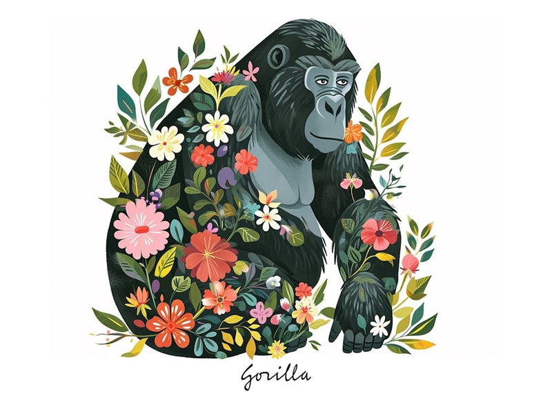 Little Floral Gorilla 2 Poster