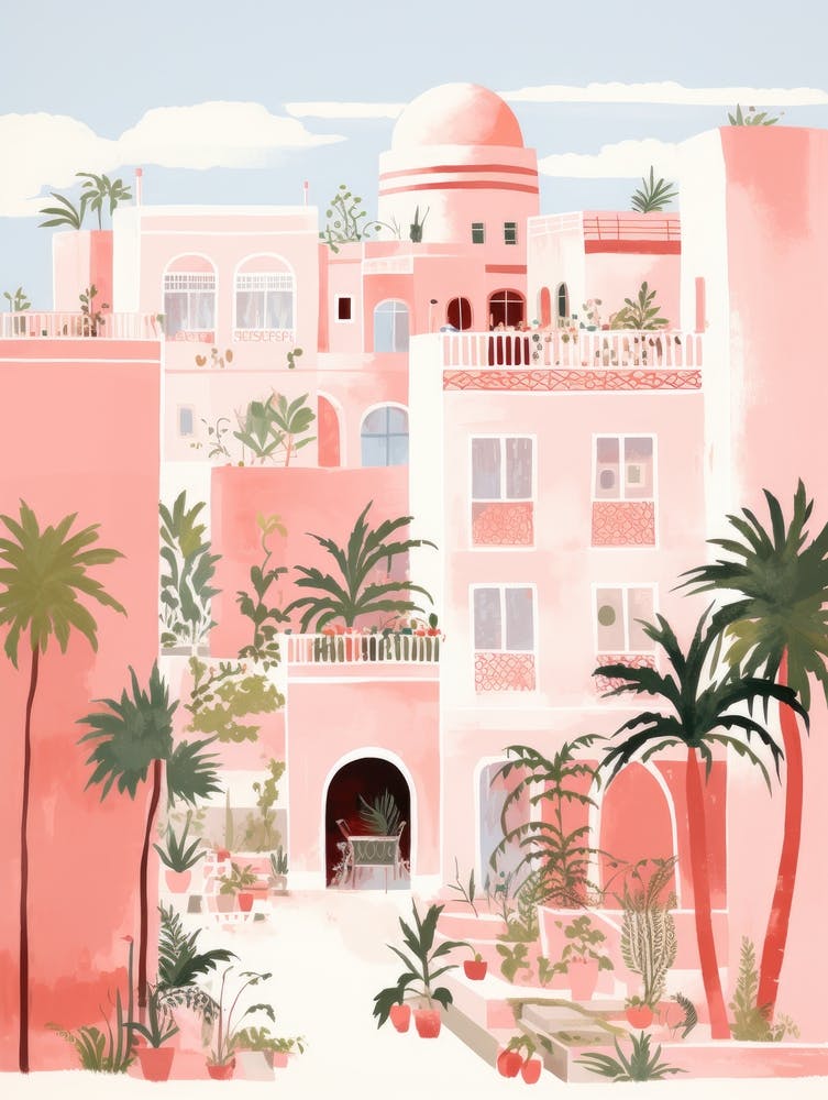 Pink Houses In Morocco