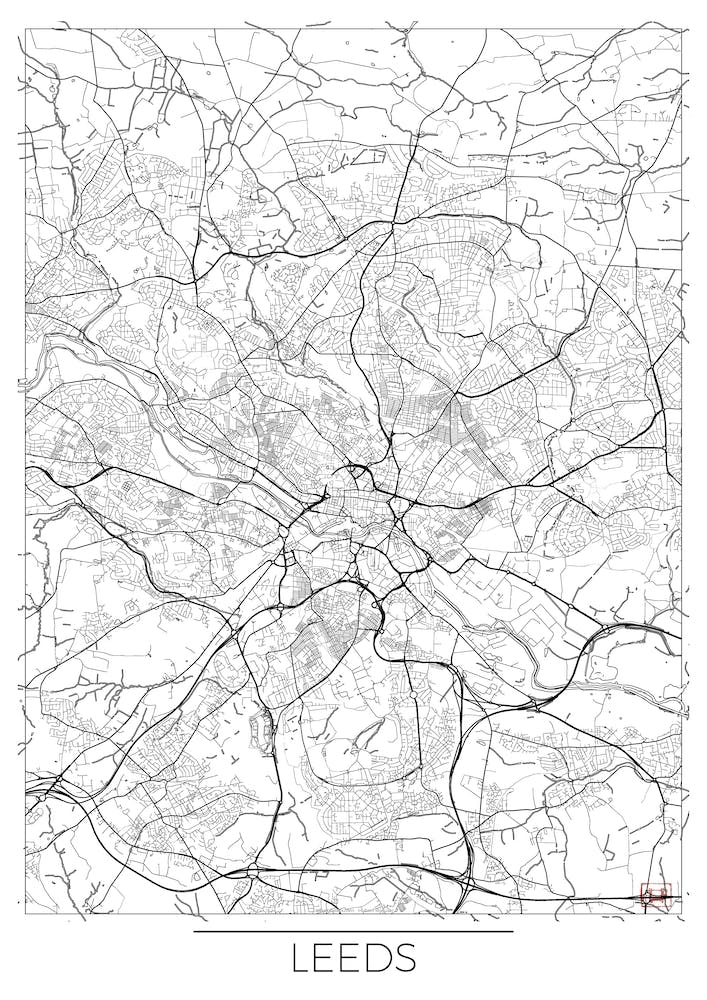 Leeds Map Minimal