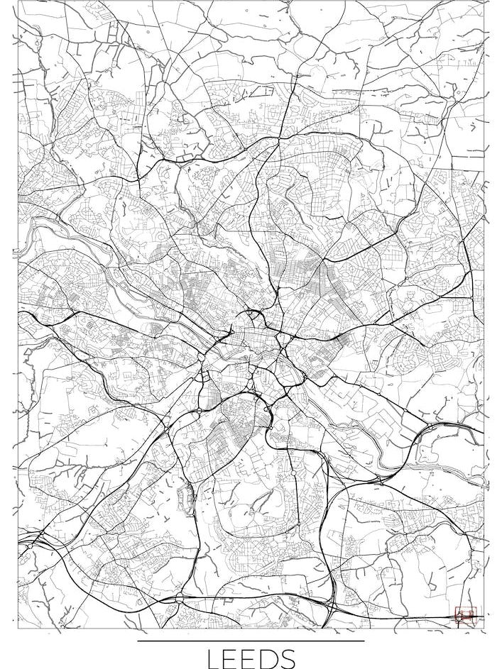 Leeds Map Minimal