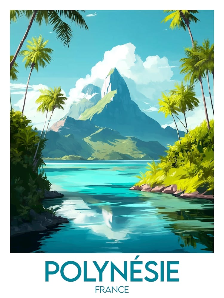 Affiche de voyage Polynésie