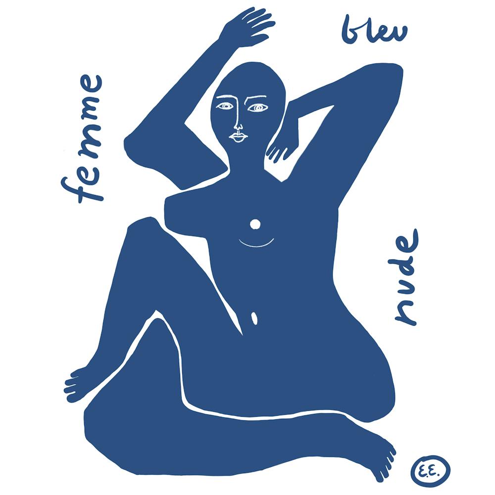Blue Nude woman