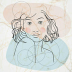 Marble Girl line art Portrait Of A Woman