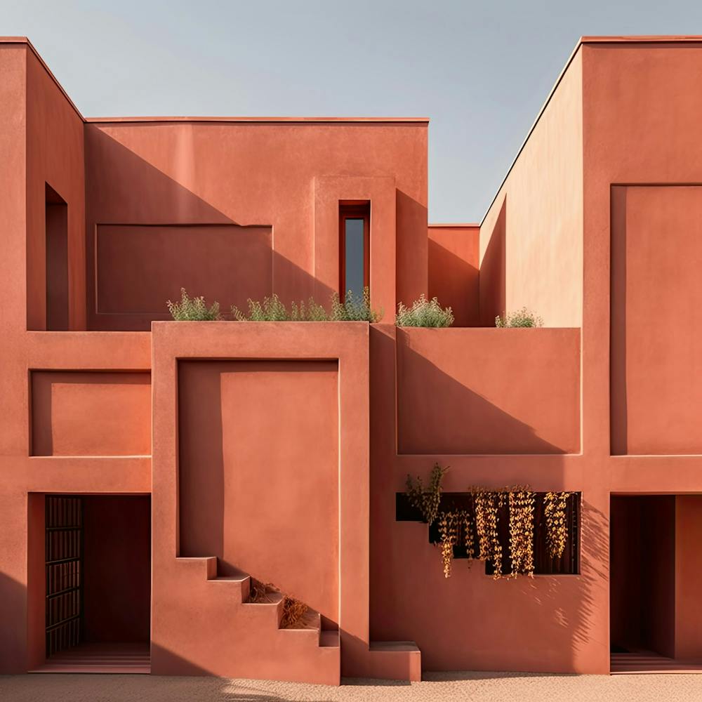 Terracotta Architecture House Summer Photography