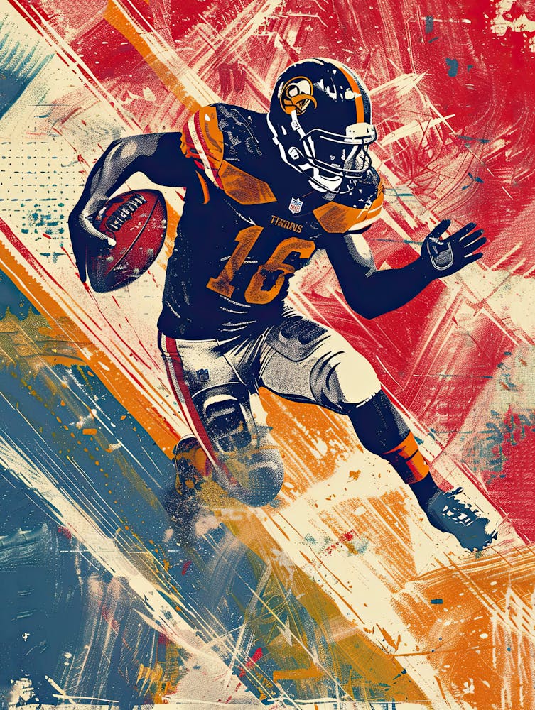 American Football Player Vintag Poster 14