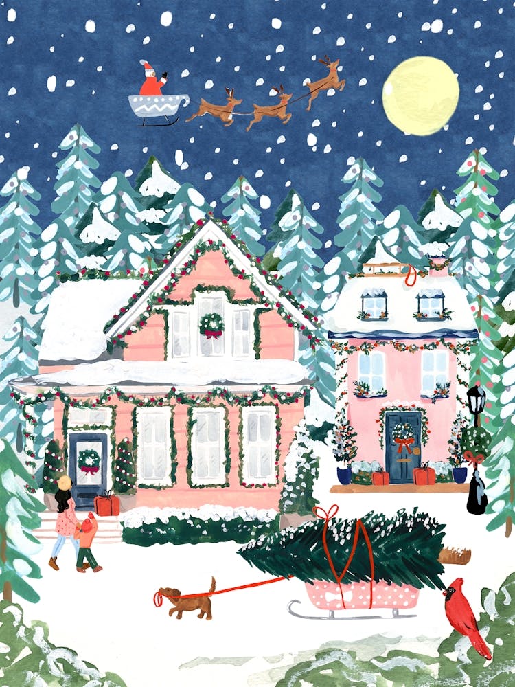 Sabina Winterhäuser Weihnachten Weihnachtsmann Schneenacht