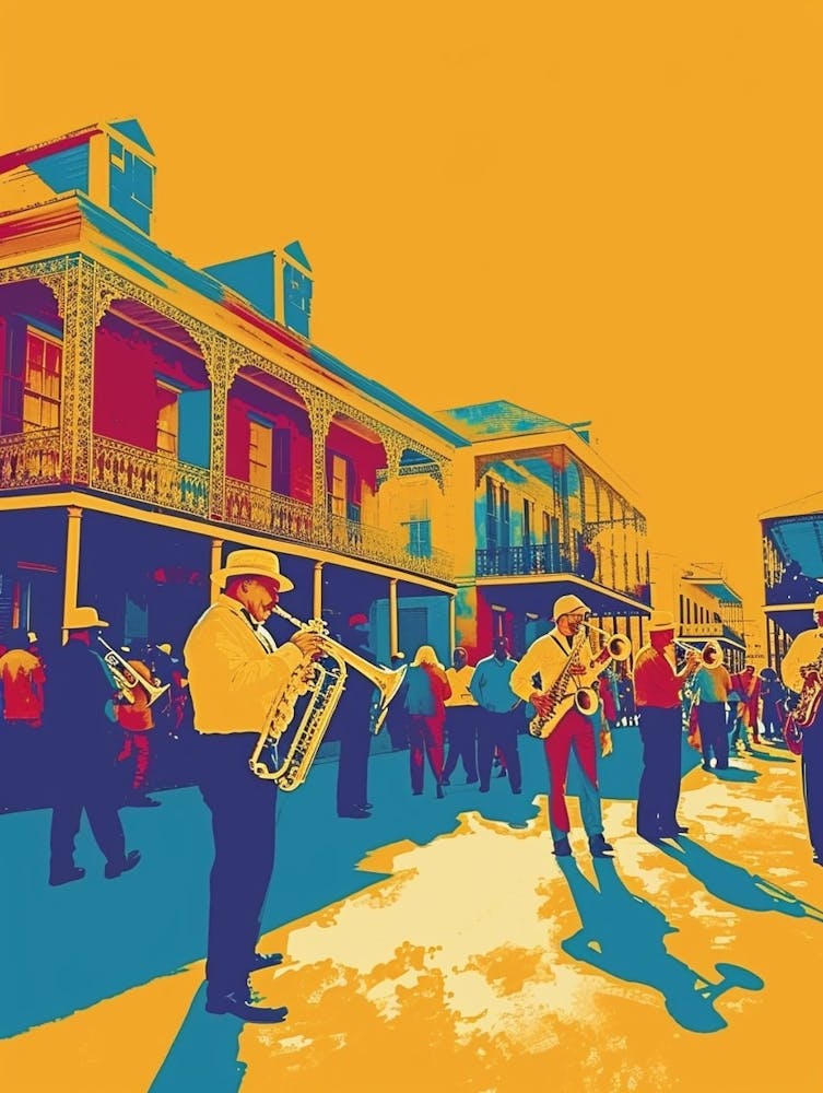 New Orleans Jazz National Historic Park Retro Pop Art 5