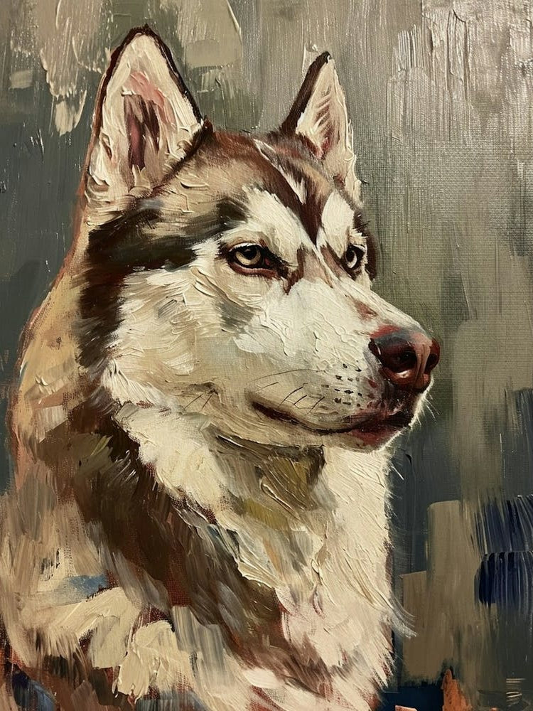 Siberian Husky Acrylic Painting 5
