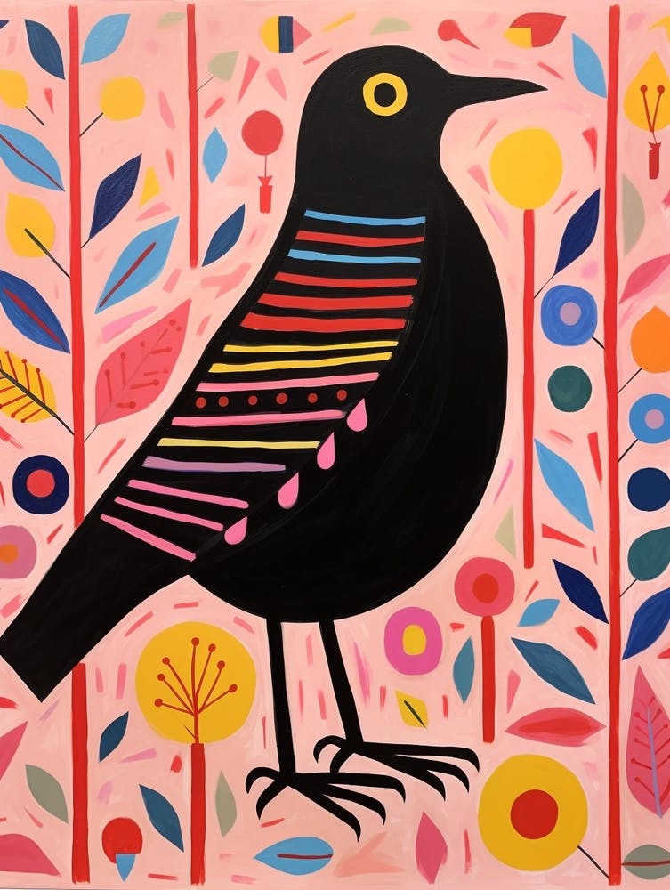 Pink Scandi Blackbird 2