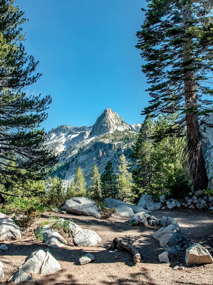 Crystal Crag Between Trees
