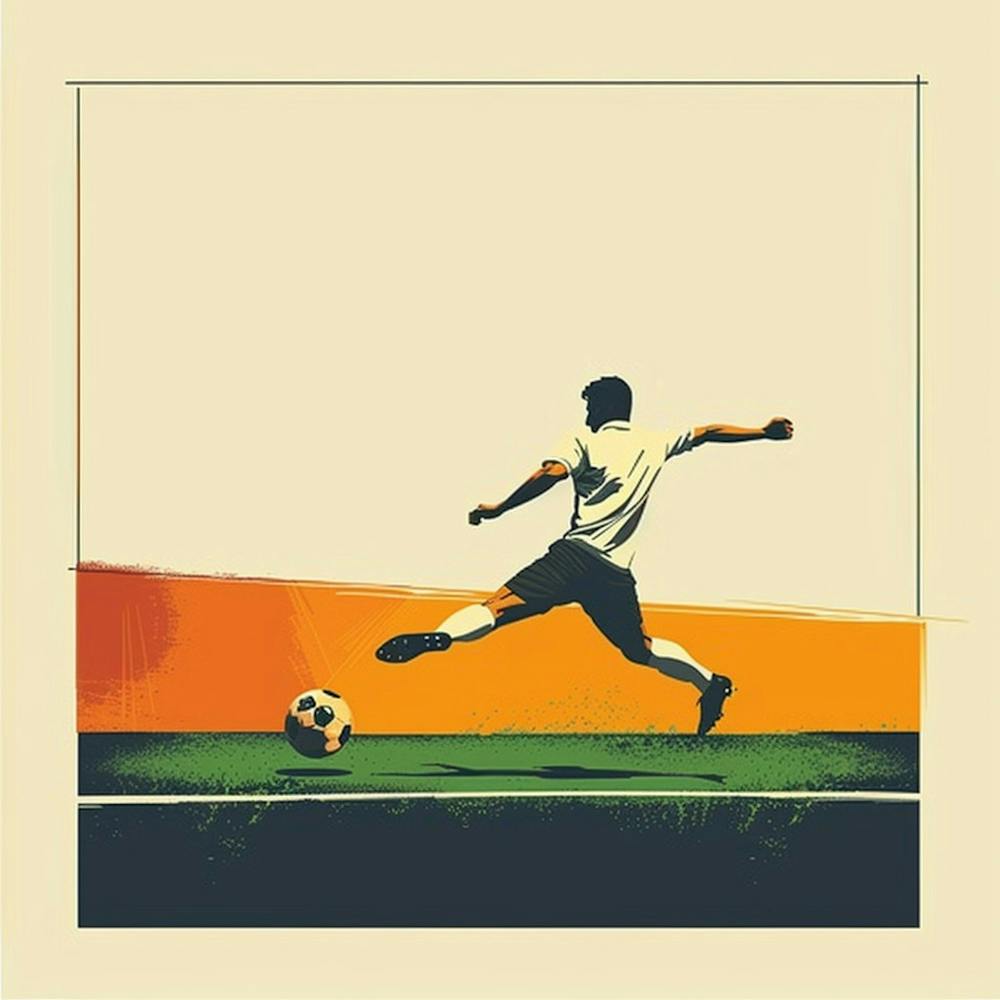 Soccer Player Kicking The Ball 1