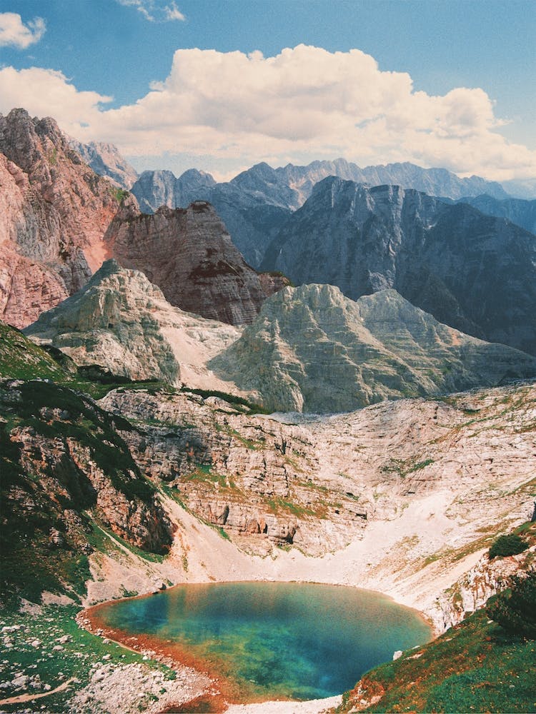 Vintage Lake In The Mountains