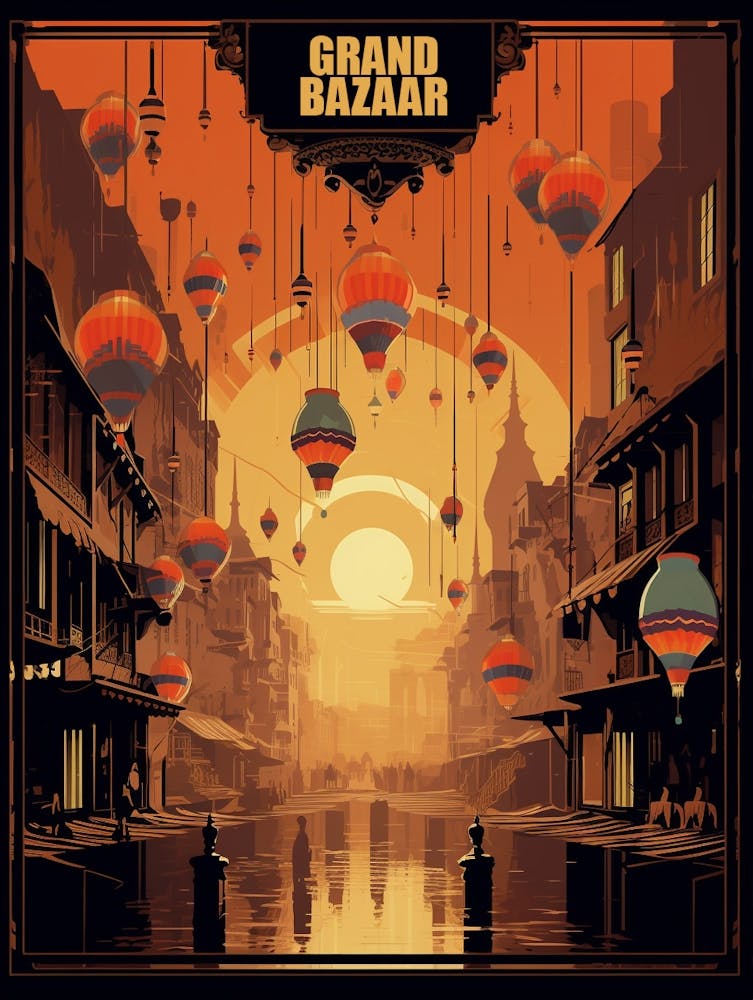 Grand Bazaar Kapal Modern Pixel Art 2