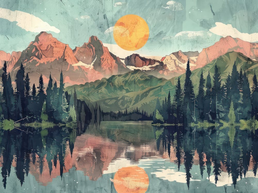 Retro Landscape Illustration 5