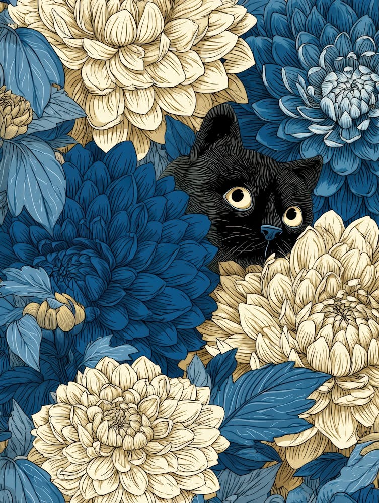 Cat In Flowers 18