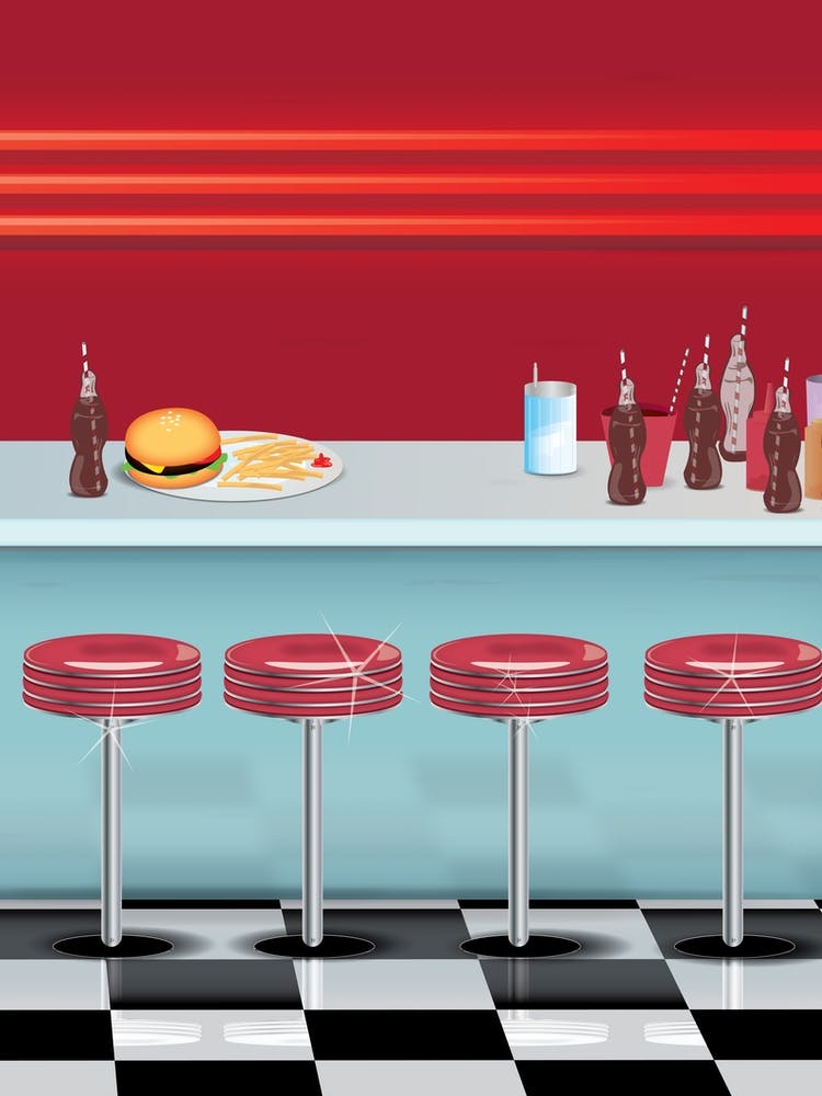 Diner Interior Vector