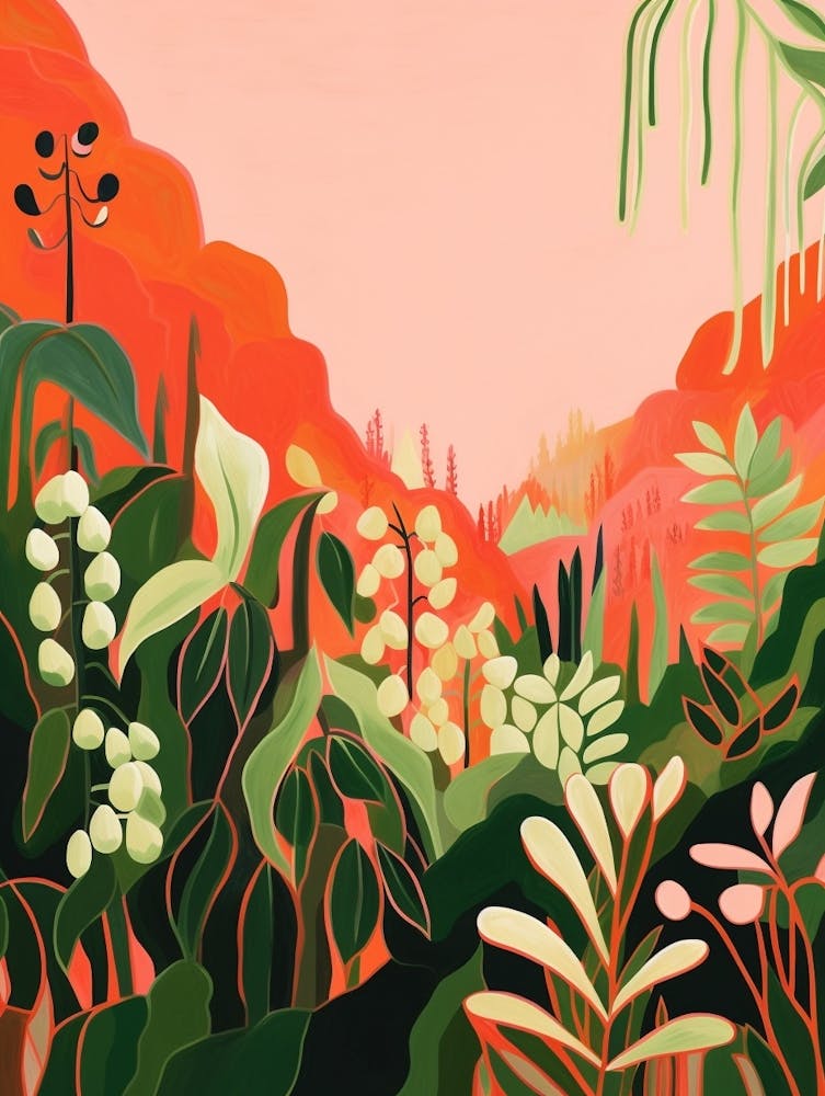 Boho Wildflower Painting Solomons Seal 1