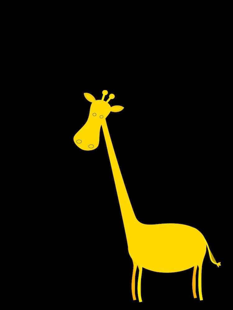 Large Contrast Giraffe
