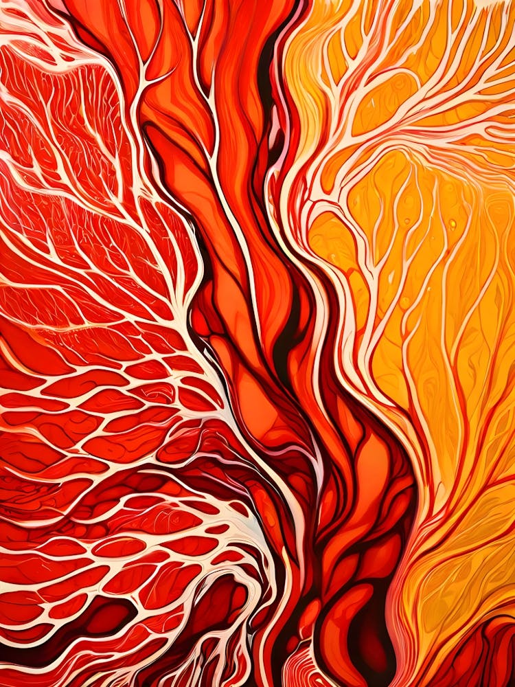 Red And Orange Abstract Painting